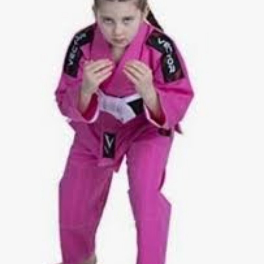 Vector Sports Pink Brazilian Girl's Venum Jiu-Jitsu Gi Uniform Set